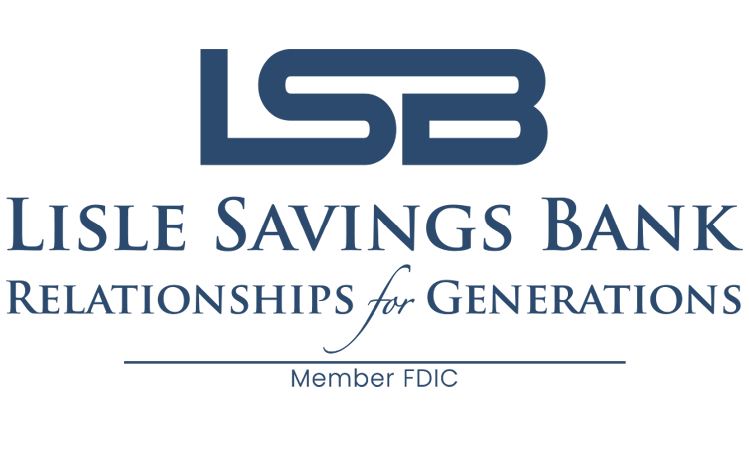 LSB - Stacked - Blue- Member FDIC - Tagline